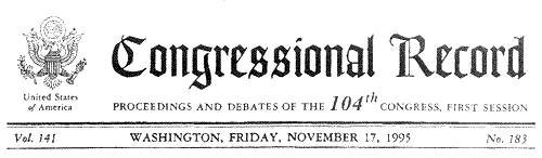 Congressional Record Banner